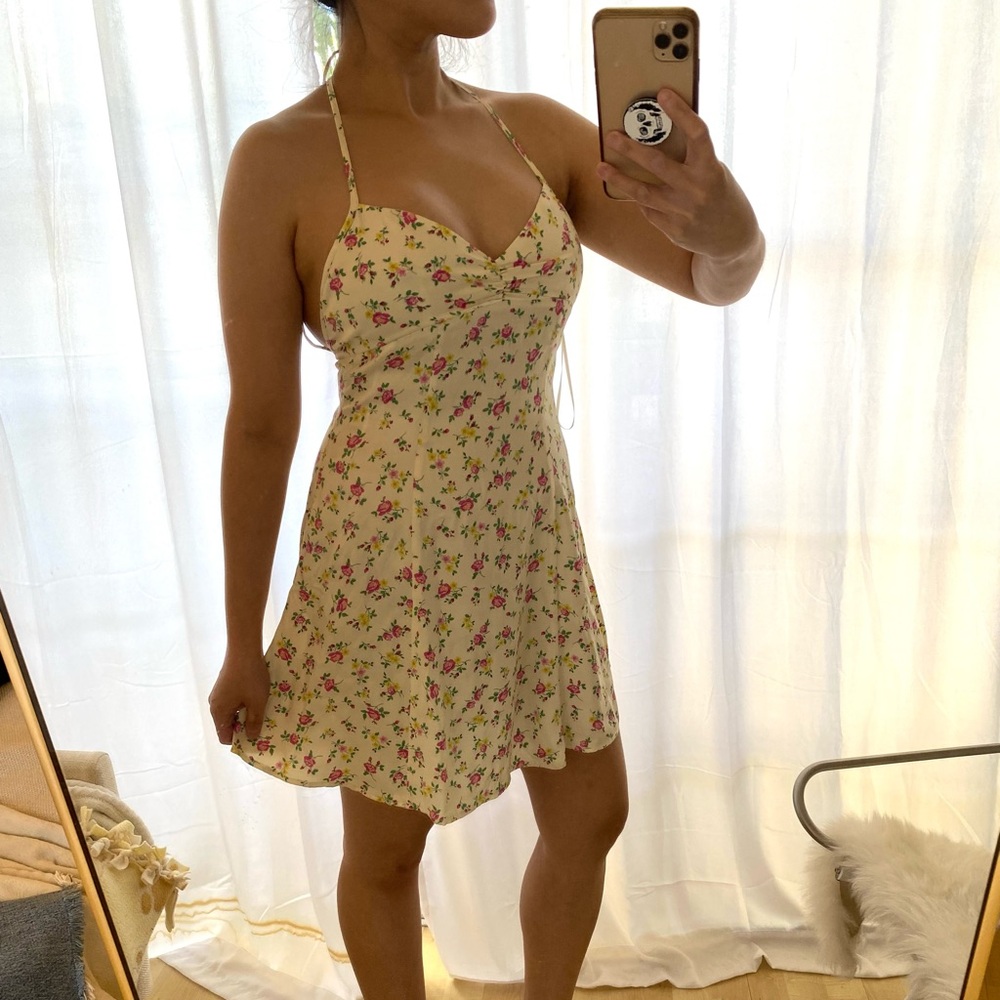 NWT Zara flora mini dress XS